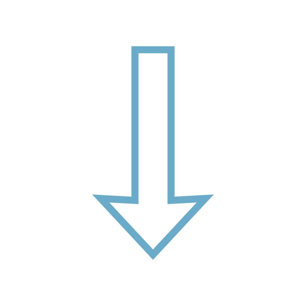 Arrow part down vector icon  logo background