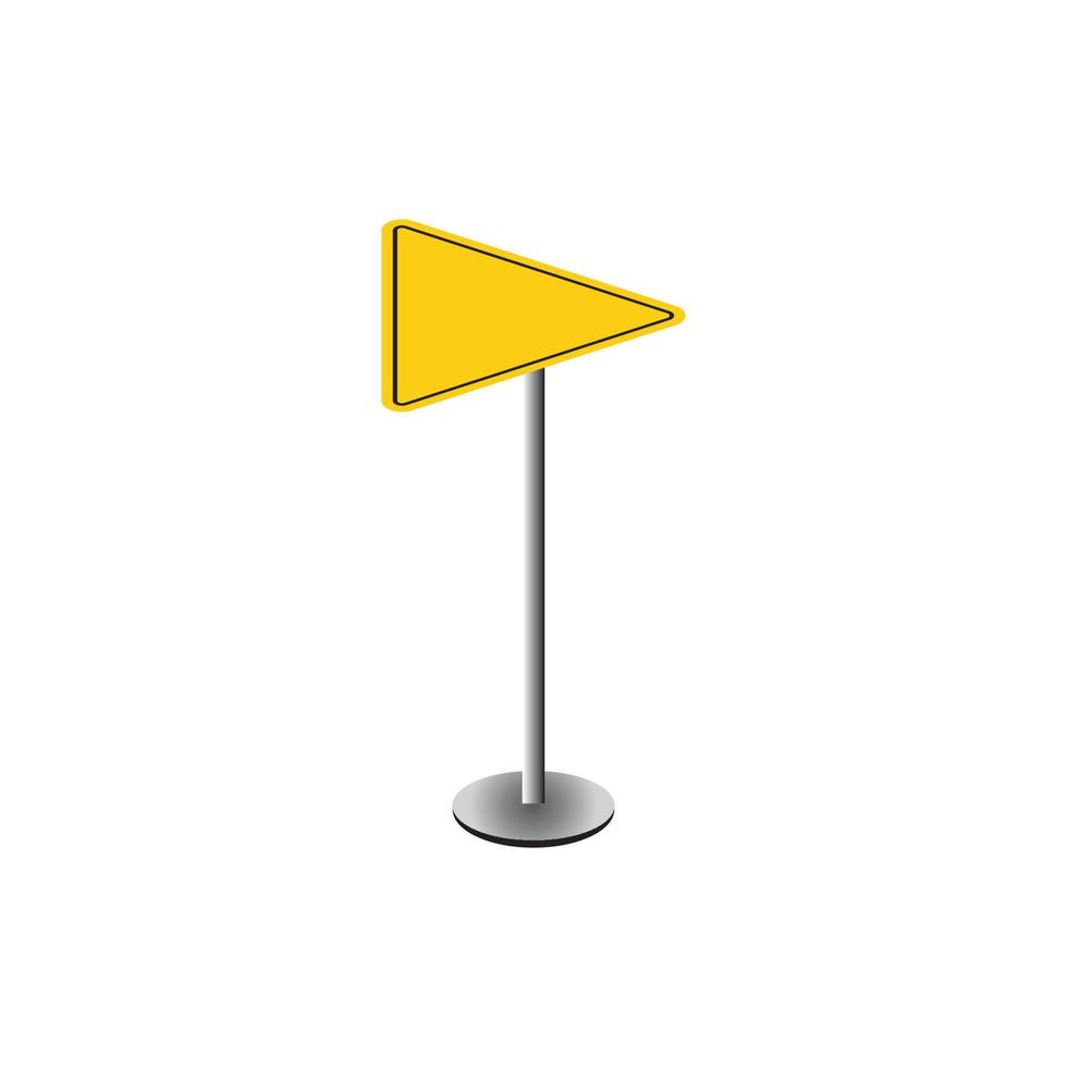 Vector of blank road sign on isolated white background