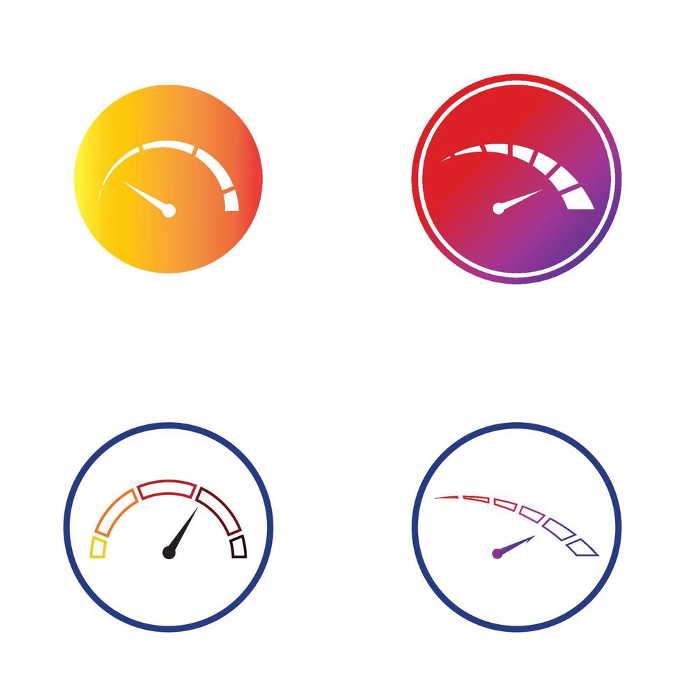 plantilla de ilustración de diseño gráfico de vector de velocímetro