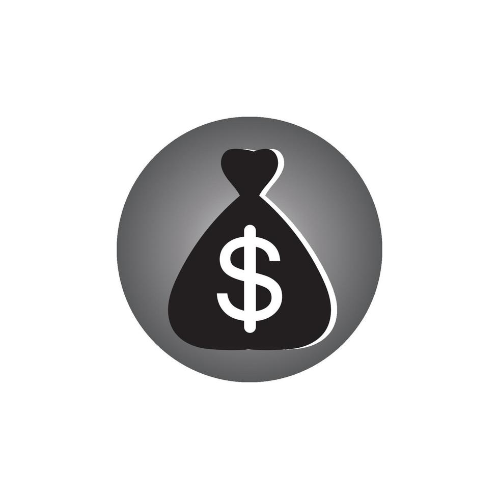 money bag with dollar symbol vector logo icon