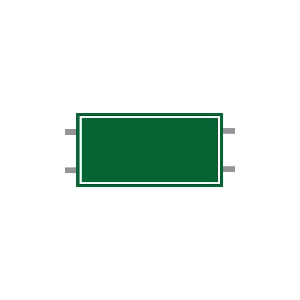 Vector of blank road sign on isolated white background