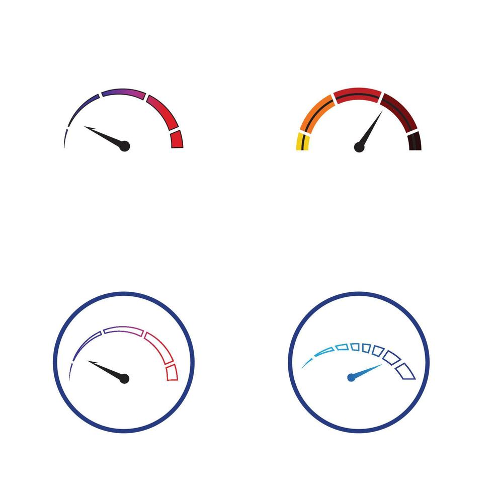 Speedometer vector graphic design illustration template