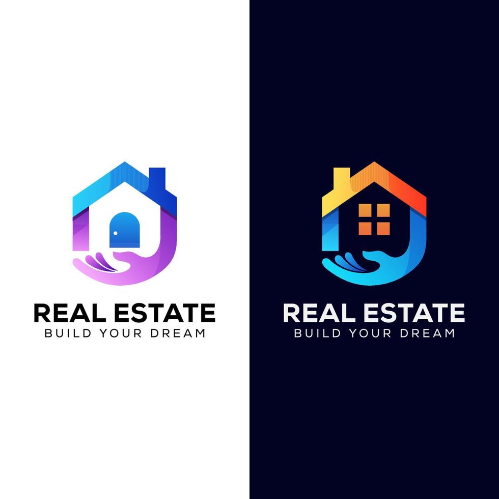 inmobiliaria para el logotipo de su empresa de construcción. plantilla de vector de diseño de logotipo de propiedad de venta