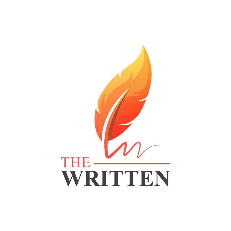moderno el logotipo degradado escrito o escritor. plantilla de vector de diseño de logotipo de logotipo de firma de pluma