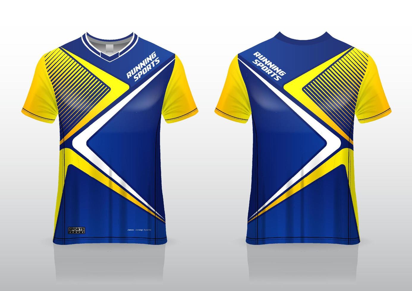 sports jersey design template front and back view vector