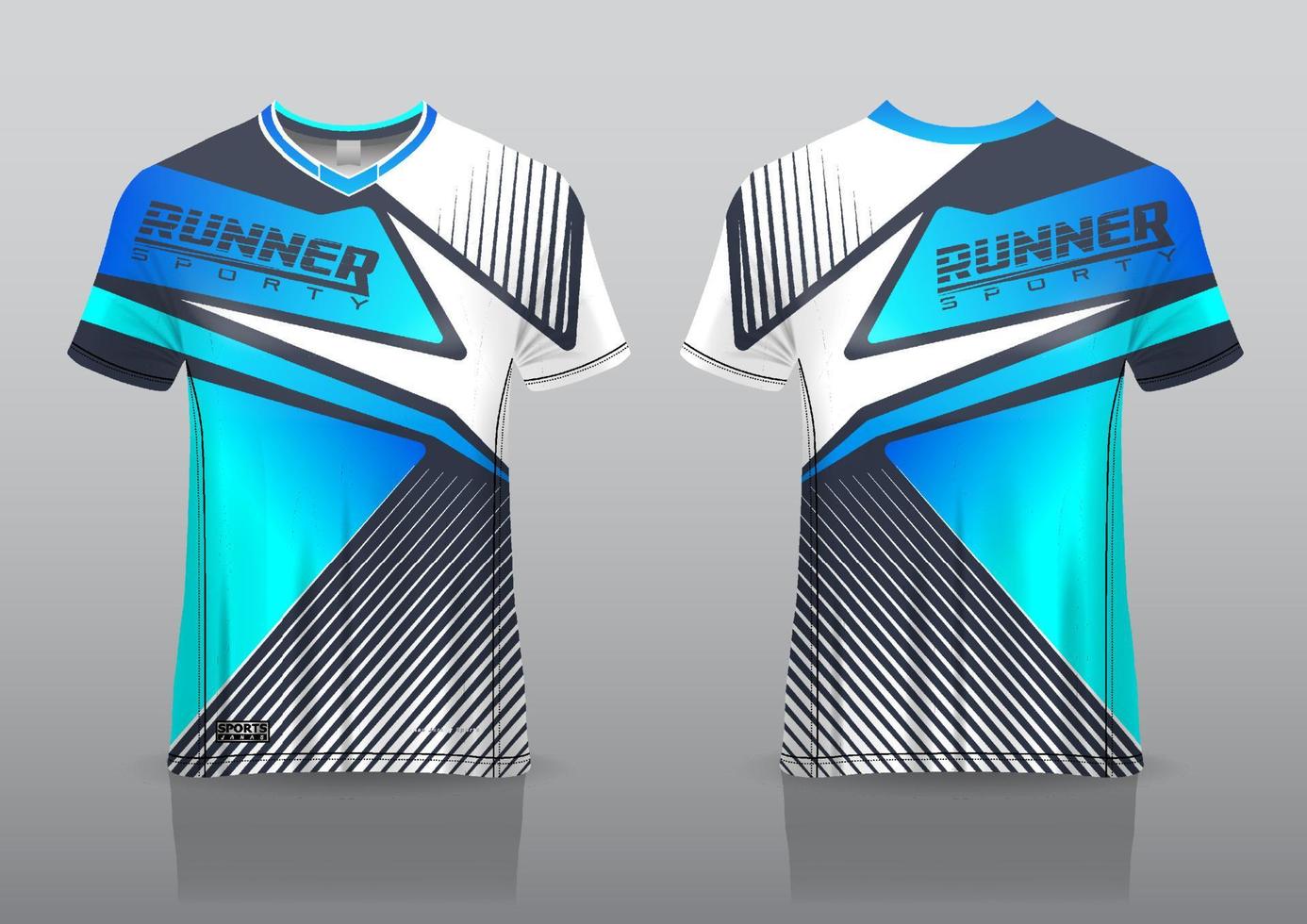 sports jersey design template front and back view vector
