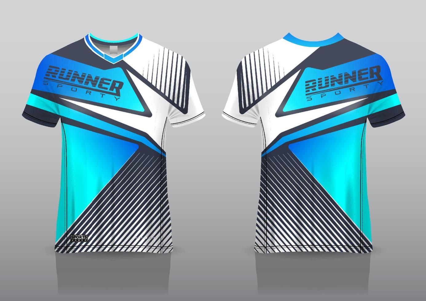 sports jersey design template front and back view vector