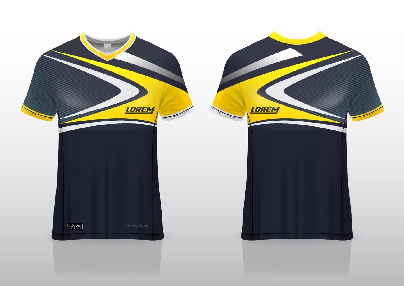 sports jersey design template front and back view vector