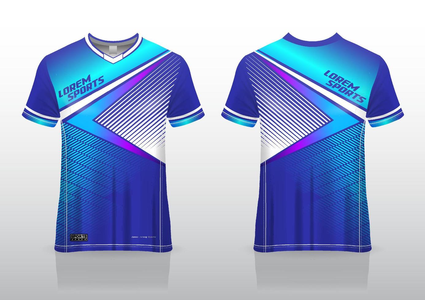 sports jersey design template front and back view vector