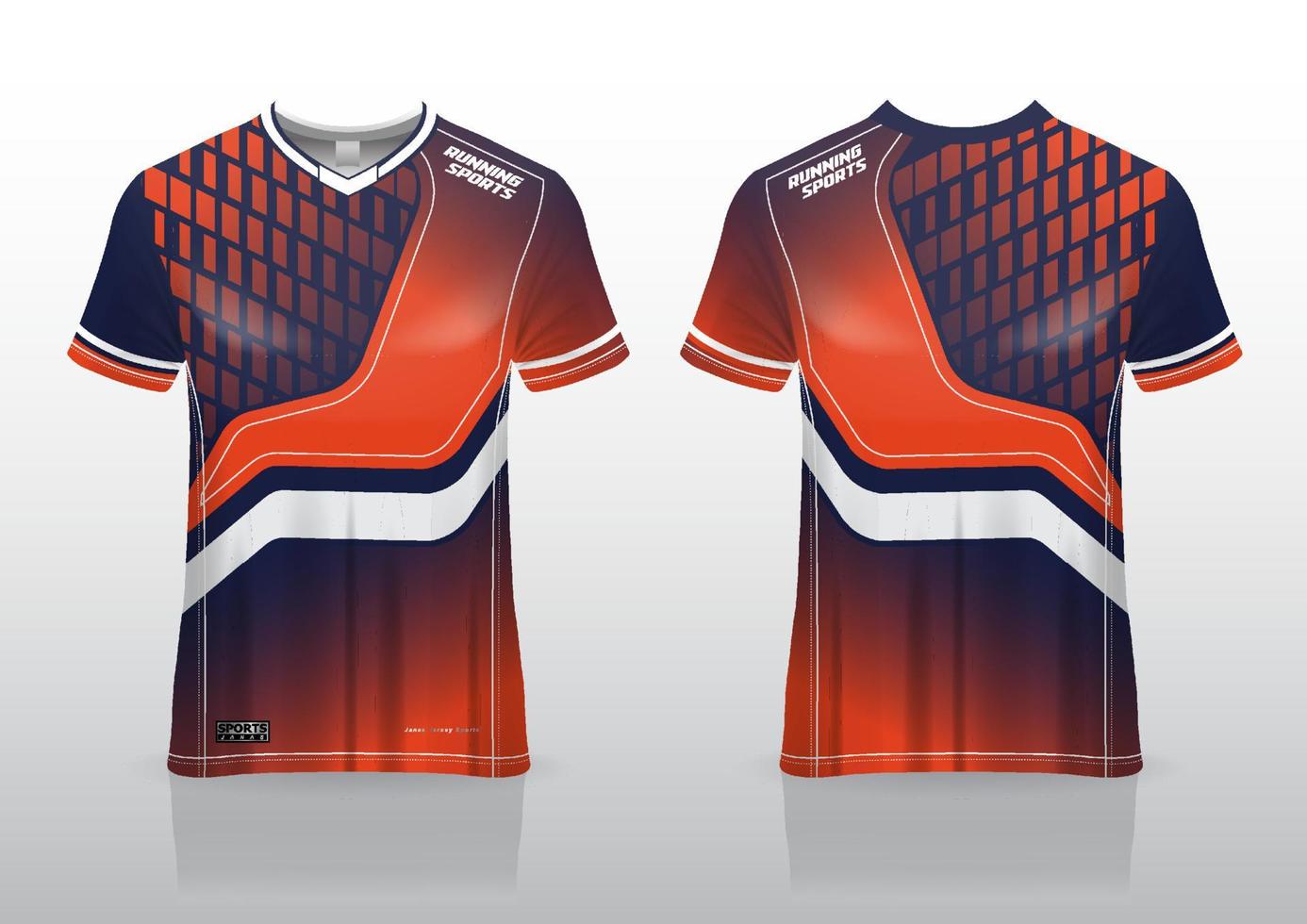 sports jersey design template front and back view vector