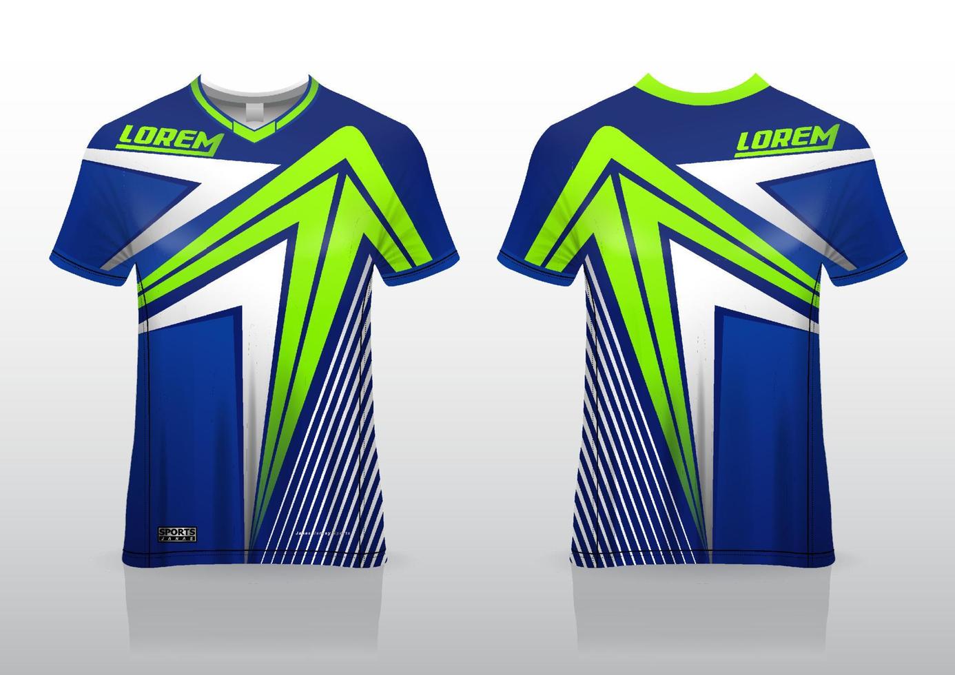 sports jersey design template front and back view vector