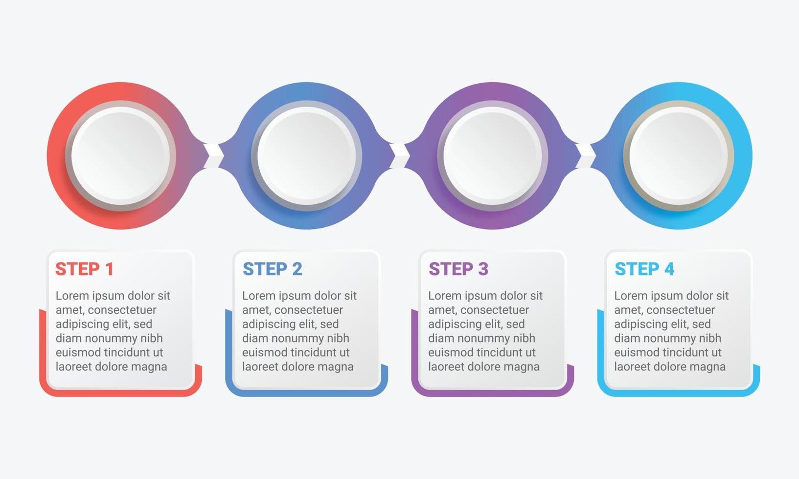 Minimal infographic template design with numbers 4 options or steps vector