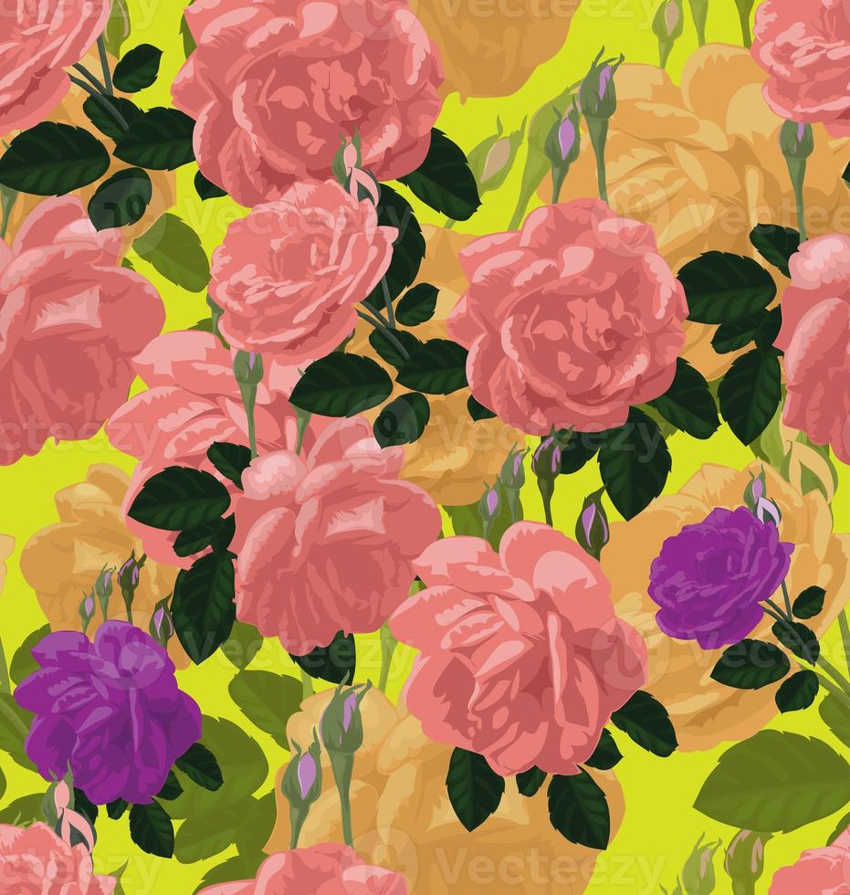 rose seamless pattern photo