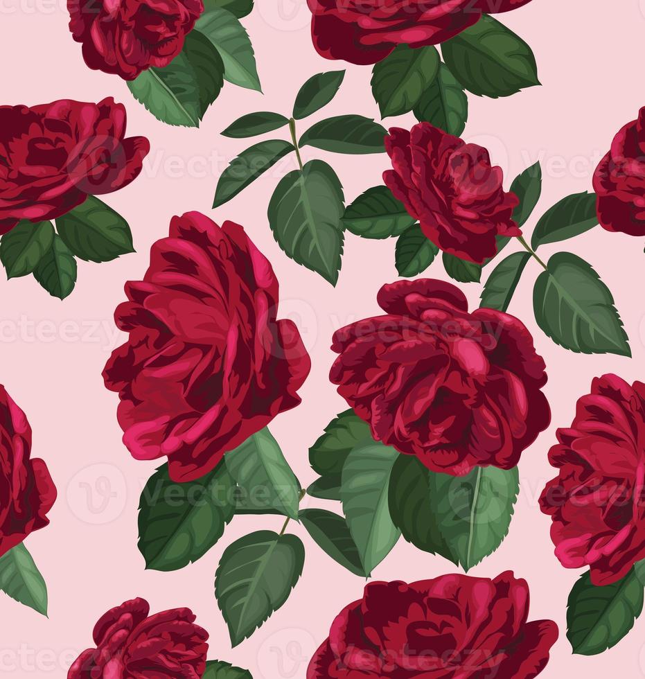 rose seamless pattern photo