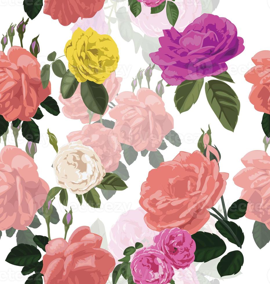 rose seamless pattern photo