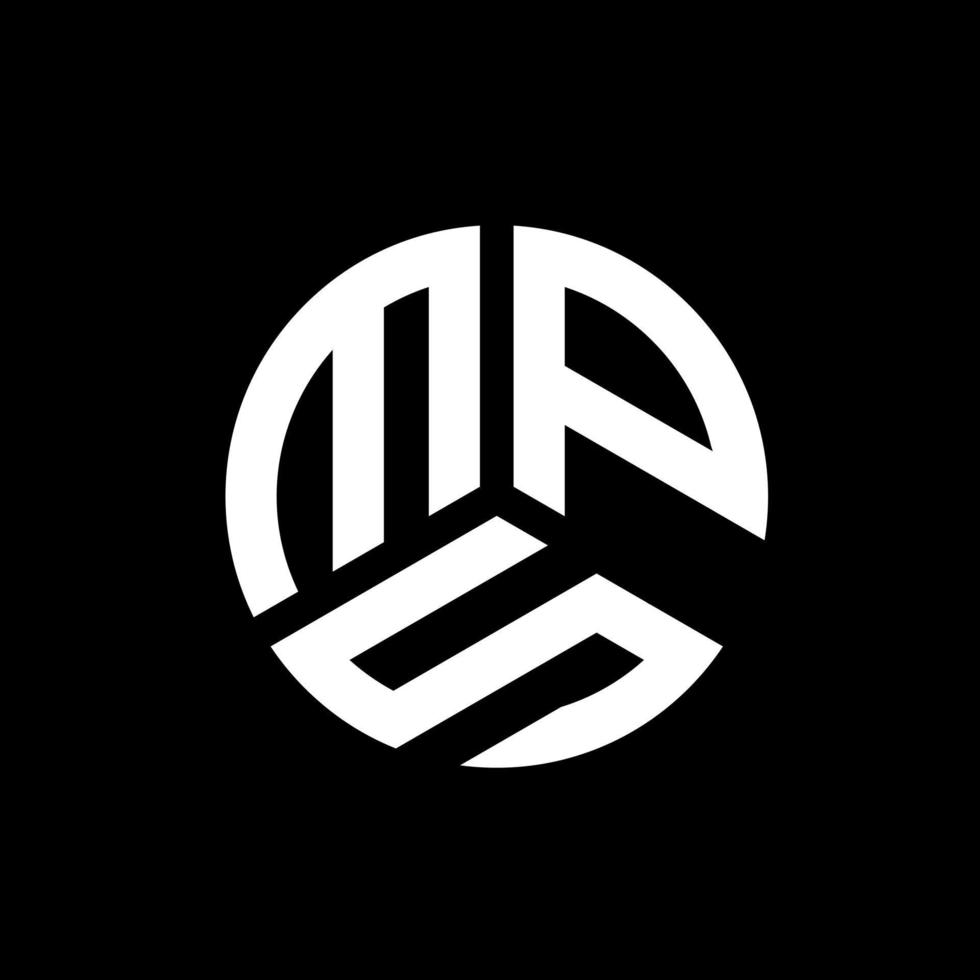 MPS letter logo design on black background. MPS creative initials letter logo concept. MPS letter design. vector