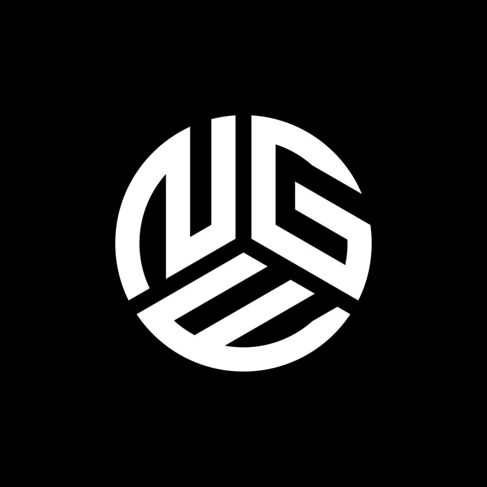 NGE letter logo design on black background. NGE creative initials letter logo concept. NGE letter design. vector