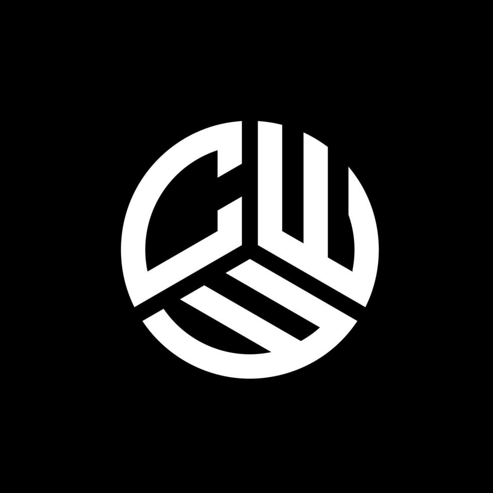 diseño de logotipo de letra cww sobre fondo blanco. concepto de logotipo de letra de iniciales creativas cww. diseño de letras cww. vector