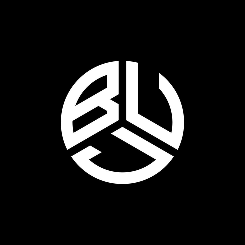 diseño de logotipo de letra buj sobre fondo blanco. buj concepto de logotipo de letra de iniciales creativas. diseño de letra buj. vector