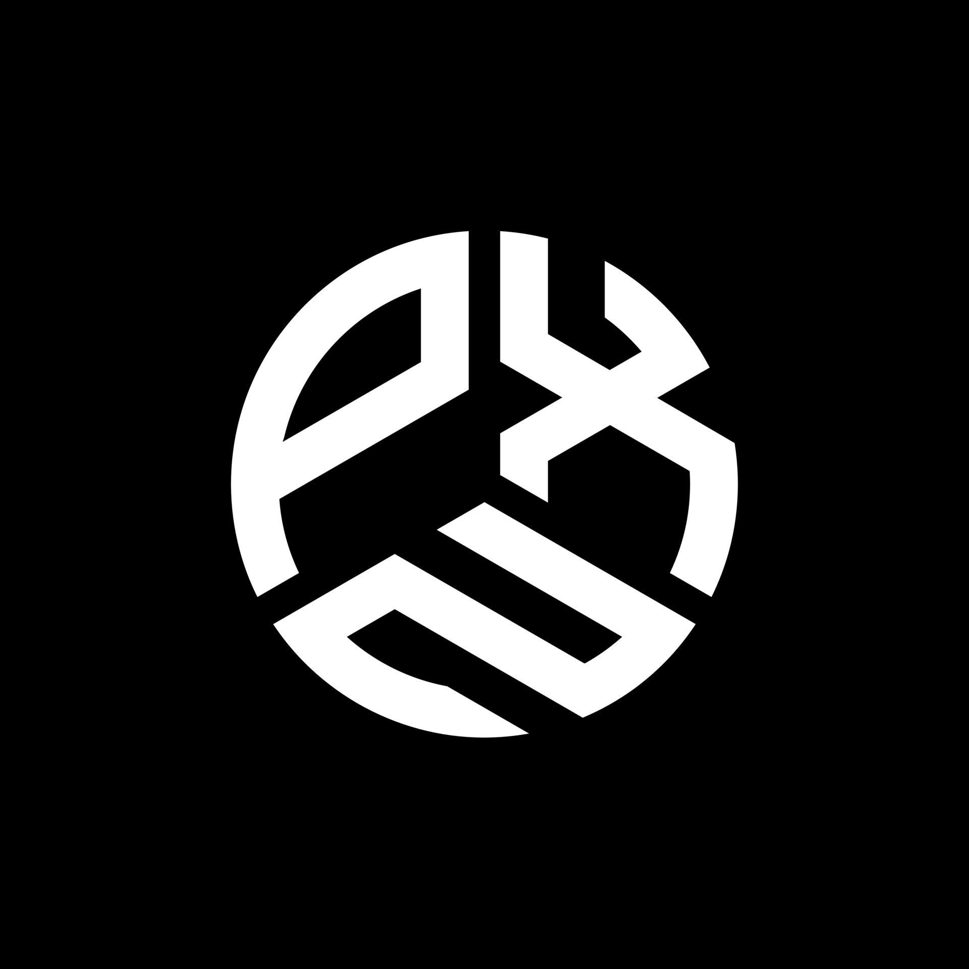 PXN letter logo design on black background. PXN creative initials letter logo concept. PXN