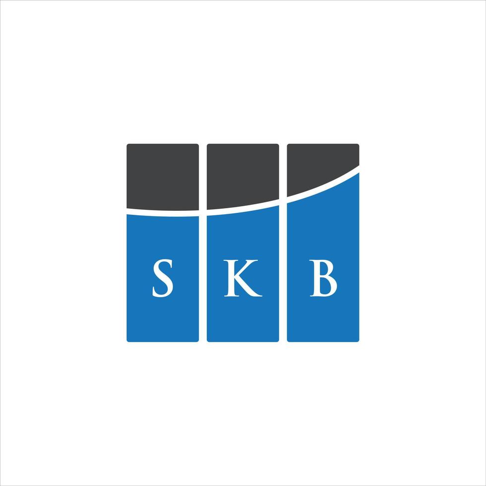 Concepto de logotipo de letra de iniciales creativas skb. Diseño de letras skb. Diseño de logotipo de letras skb sobre fondo blanco. Concepto de logotipo de letra de iniciales creativas skb. diseño de letras skb. vector