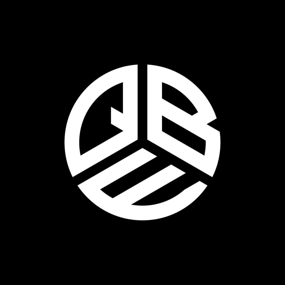diseño de logotipo de letra qbe sobre fondo negro. concepto de logotipo de letra inicial creativa qbe. diseño de letras qbe. vector