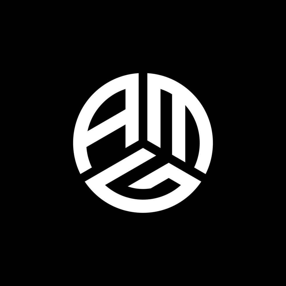 diseño de logotipo de letra amg sobre fondo blanco. concepto de logotipo de letra de iniciales creativas amg. diseño de letras amg. vector