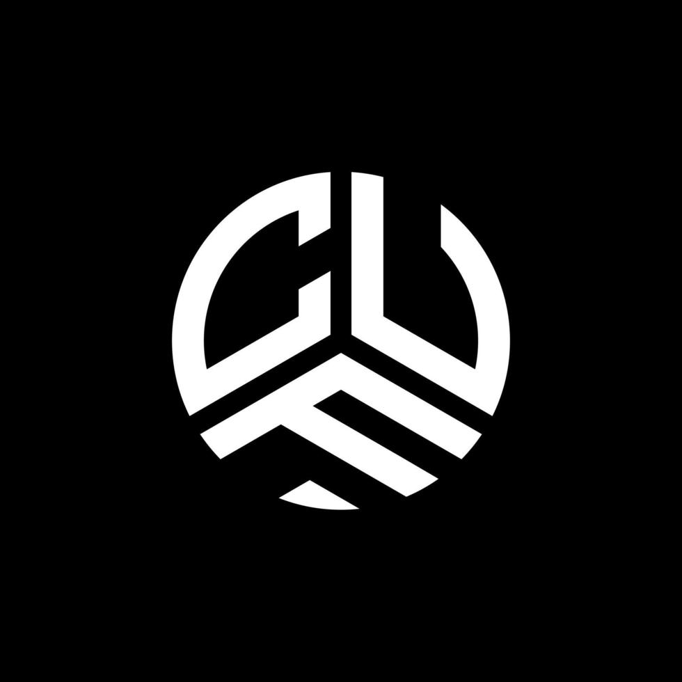 CUF letter logo design on white background. CUF creative initials letter logo concept. CUF letter design. vector