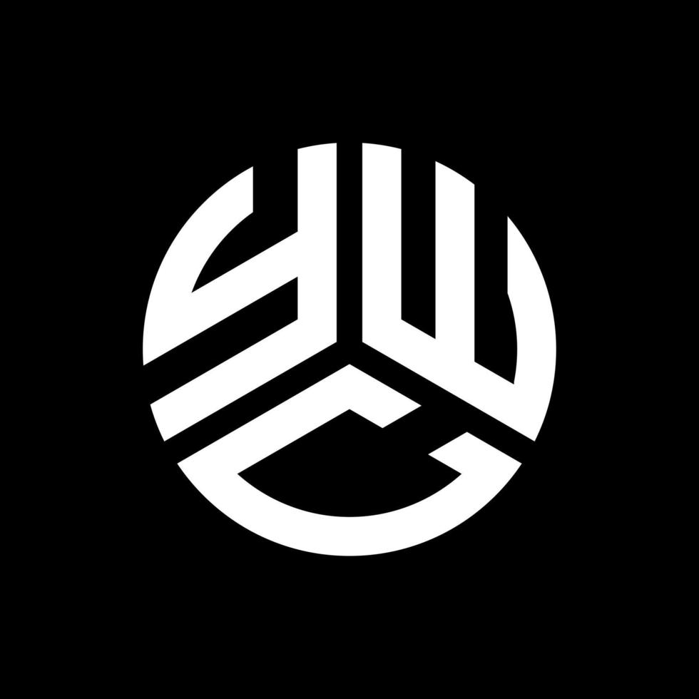 diseño del logotipo de la letra ywc sobre fondo negro. concepto de logotipo de letra de iniciales creativas de ywc. diseño de letras ywc. vector