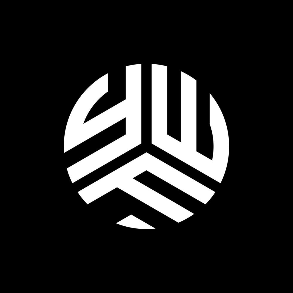 YWF letter logo design on black background. YWF creative initials ...