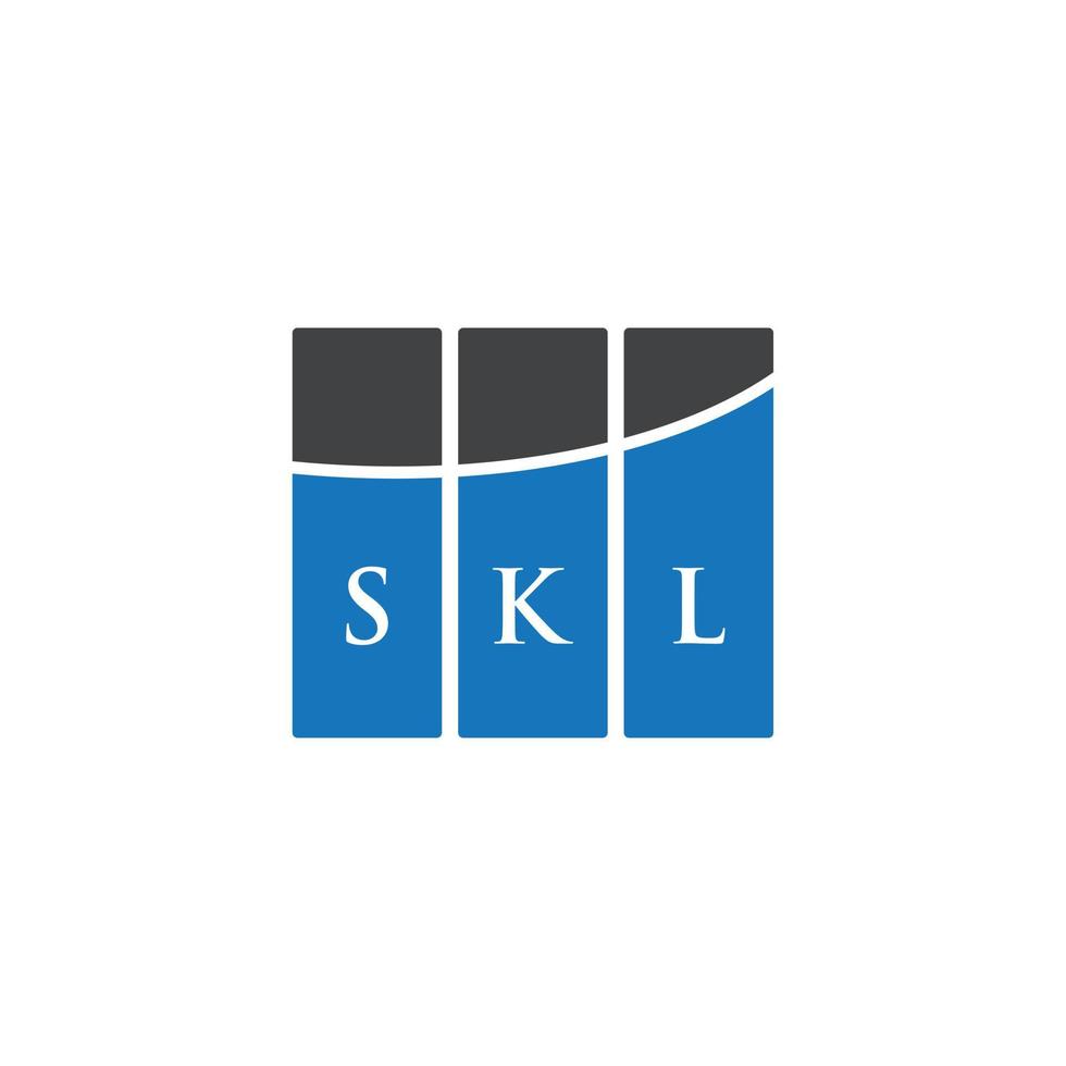 diseño de logotipo de letra skl sobre fondo blanco. concepto de logotipo de letra de iniciales creativas skl. diseño de letras skl. vector