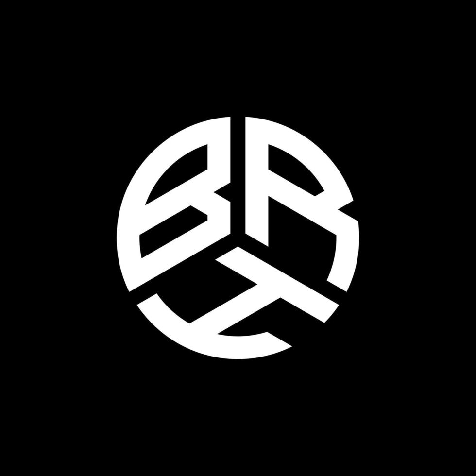 diseño de logotipo de letra brh sobre fondo blanco. concepto de logotipo de letra de iniciales creativas brh. diseño de letras brh. vector