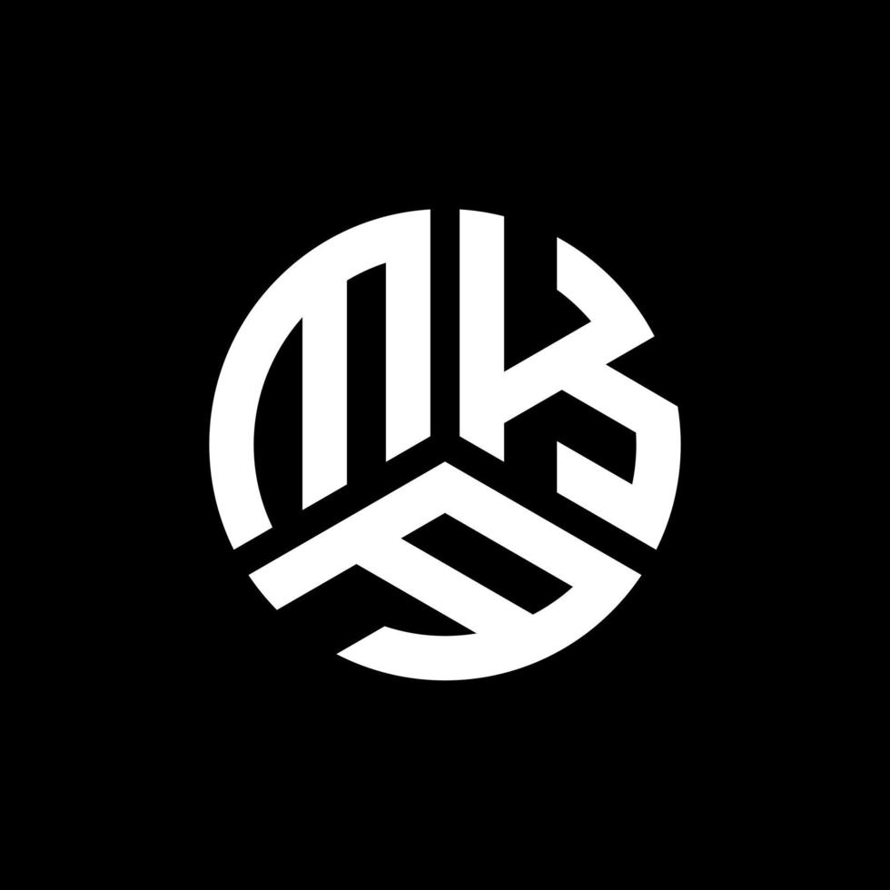 MKA letter logo design on black background. MKA creative initials letter logo concept. MKA letter design. vector