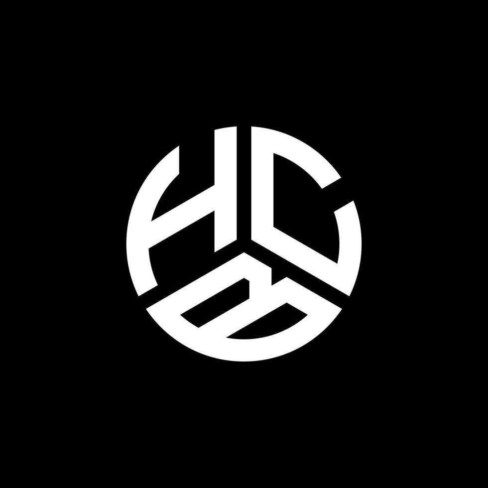 diseño de logotipo de letra hcb sobre fondo blanco. concepto de logotipo de letra de iniciales creativas hcb. diseño de letras hcb. vector