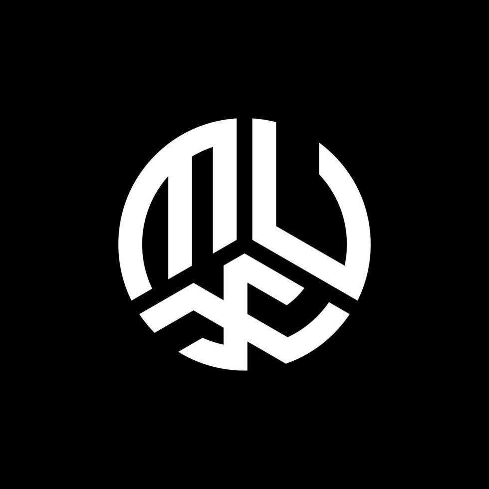 MUX letter logo design on black background. MUX creative initials letter logo concept. MUX letter design. vector