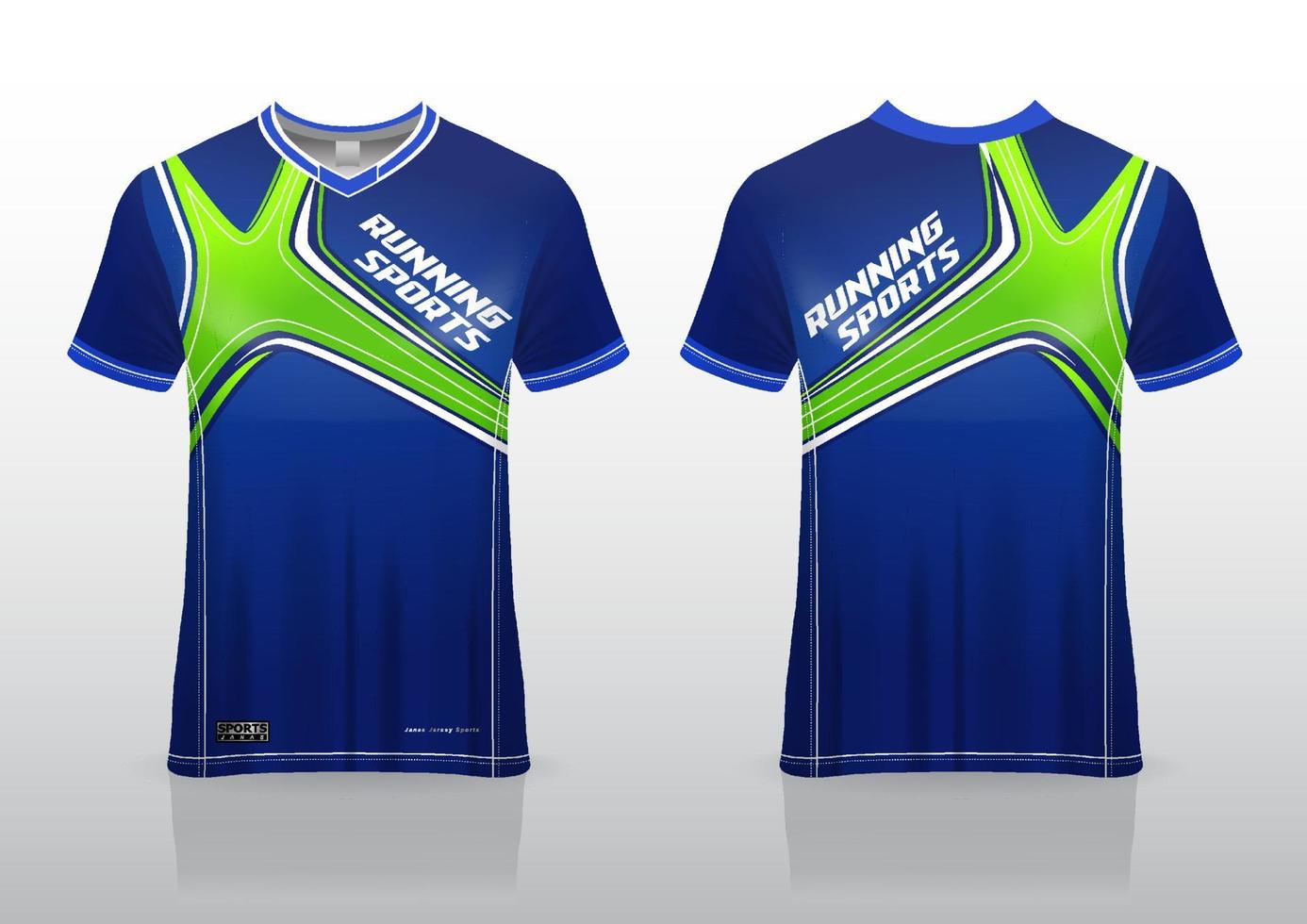 sports jersey design template front and back view vector