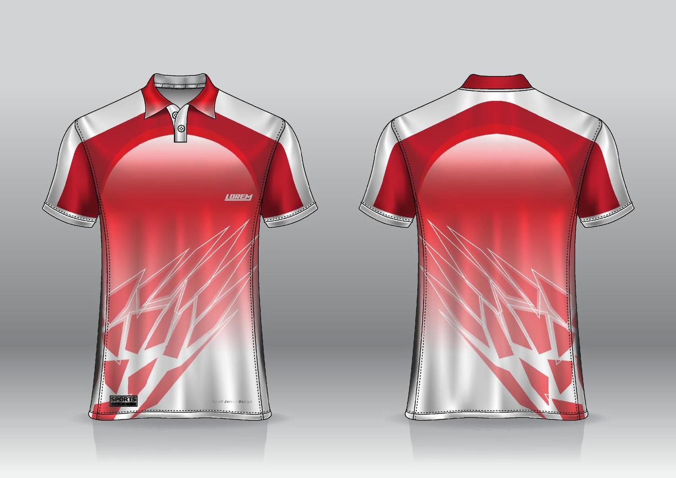 polo shirt jersey design for sports outdoor front and back view vector