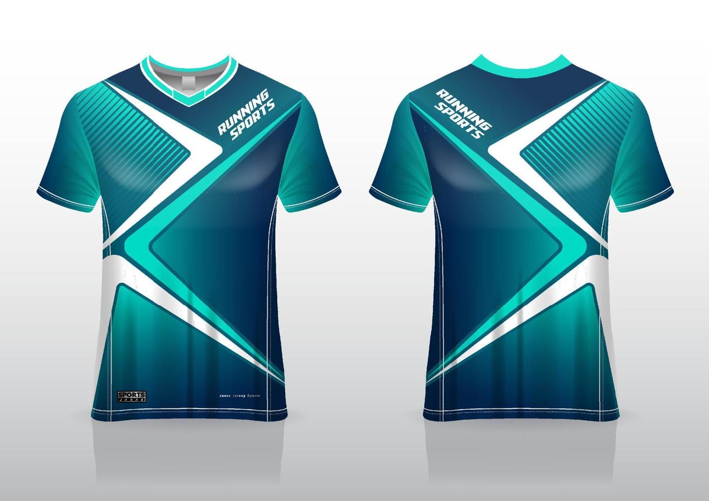 sports jersey design template front and back view vector