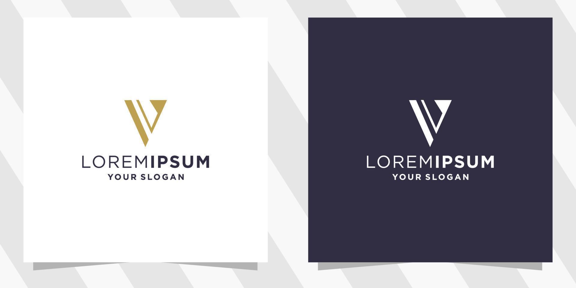 letter v logo template vector