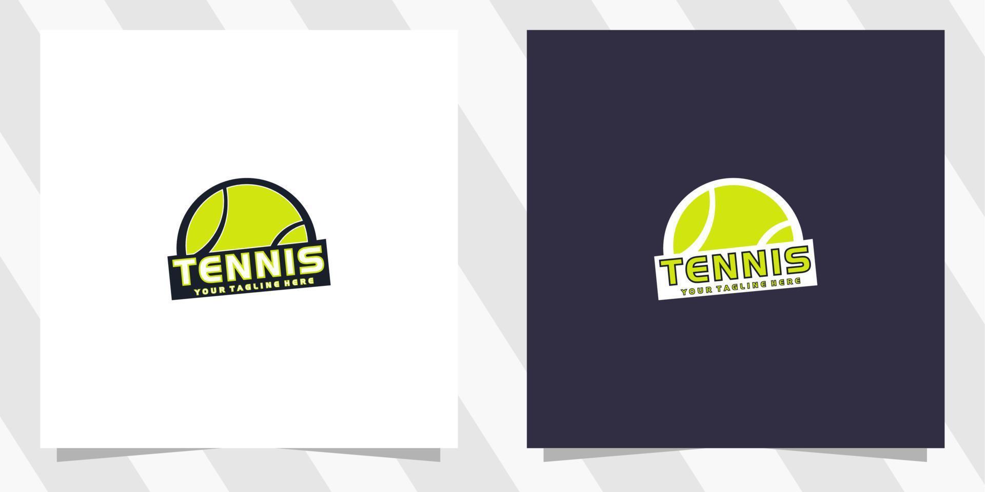 Tennis ball logo template vector