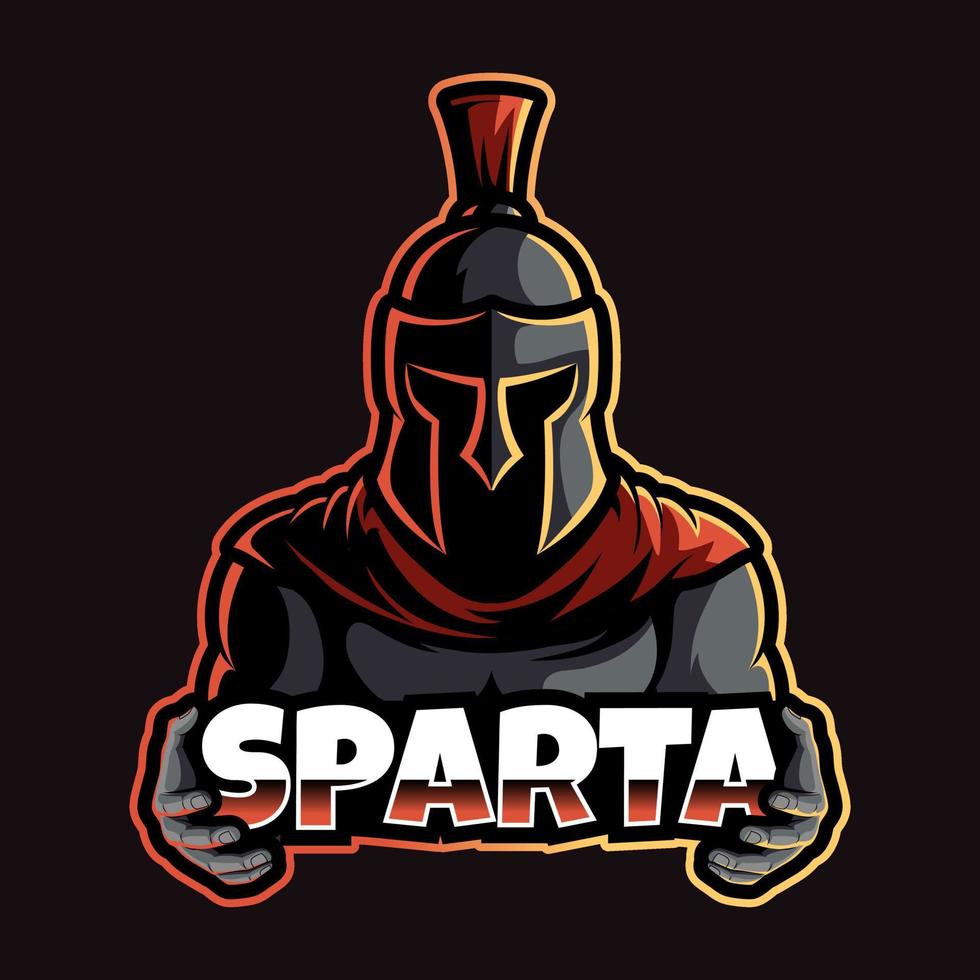 sparta mascot logo gaming vector illustration
