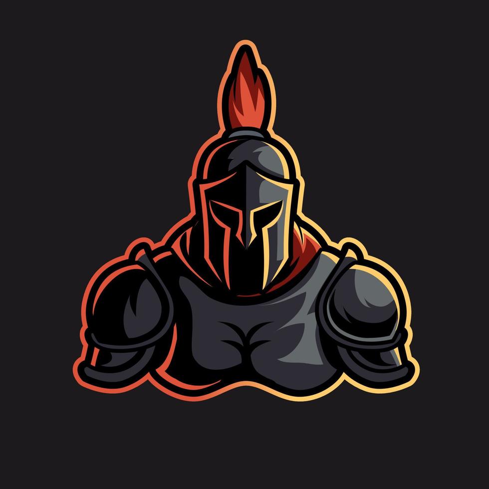 Ilustración de vector de juego de logotipo de mascota de esparta