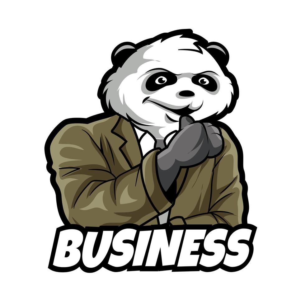 business bear mascot logo vector illustration template isolated