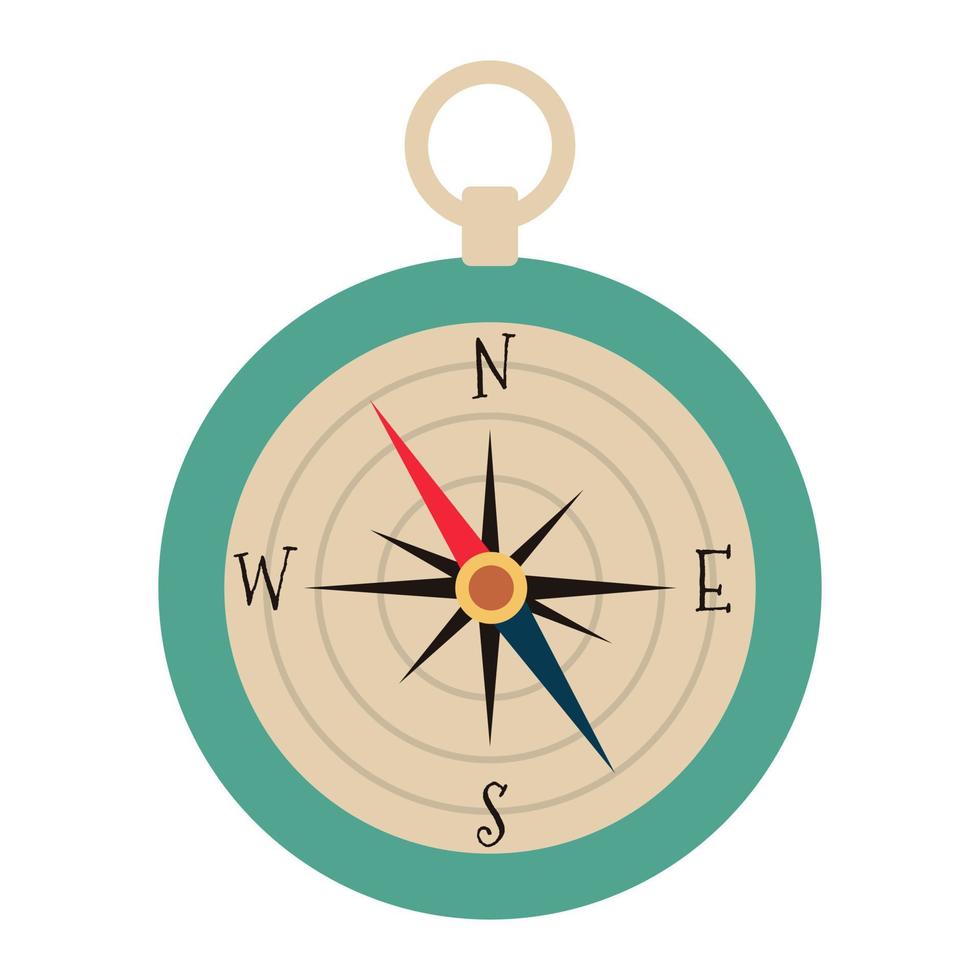 Vintage nautical compass rose. vector