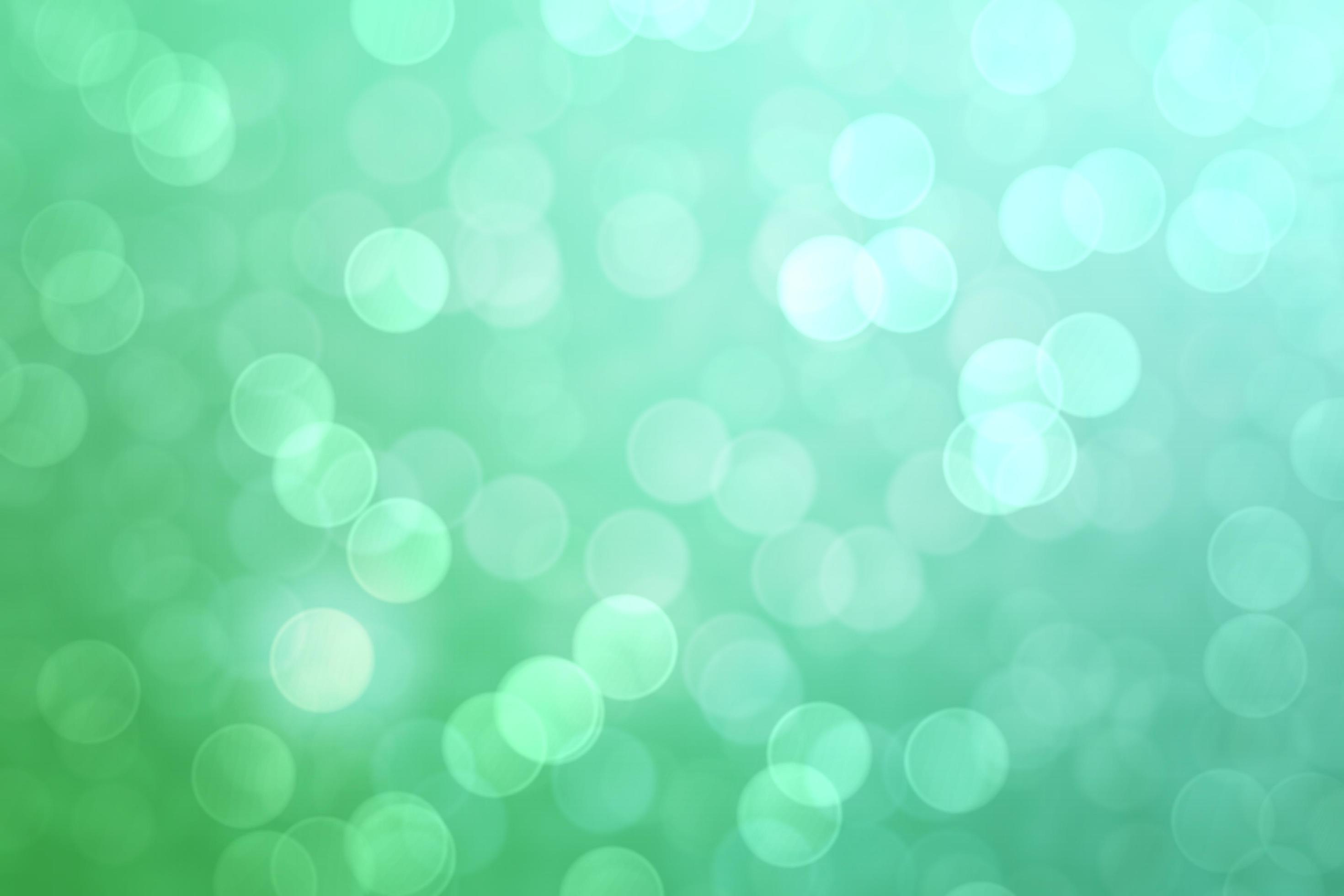Abstract green bokeh lights effect, soft blurred background 6989427