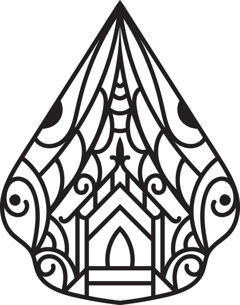 Silhouette of Gunungan Wayang vector