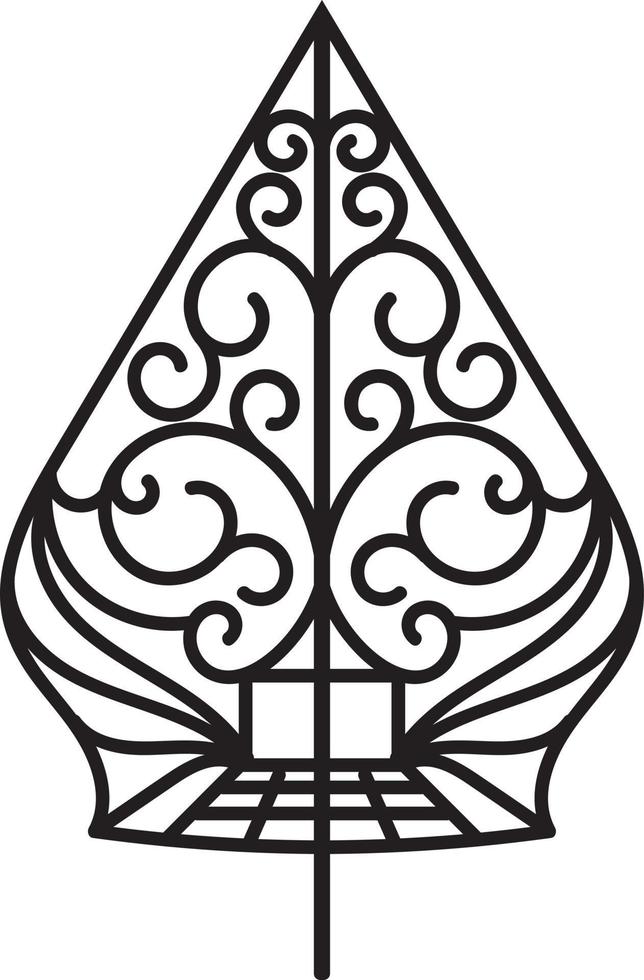 Silhouette of Gunungan Wayang vector