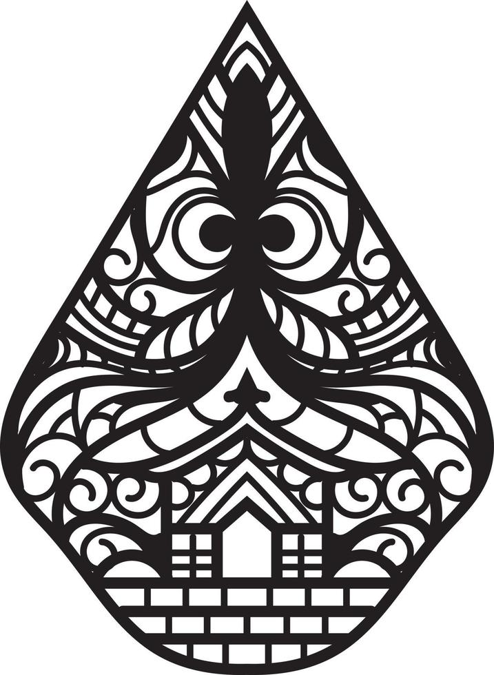 Silhouette of Gunungan Wayang vector