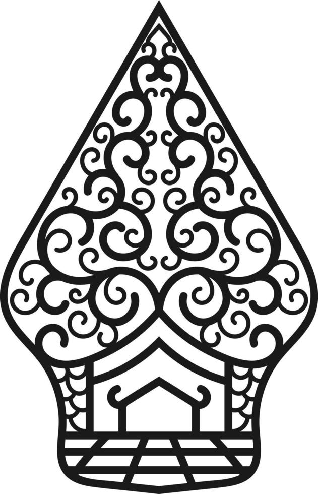 Silhouette of Gunungan Wayang vector