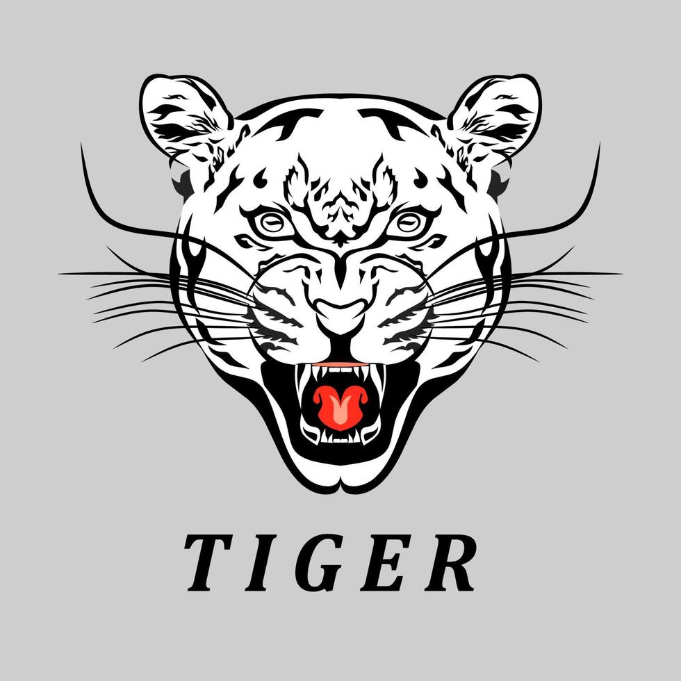 Fierce tiger head vector